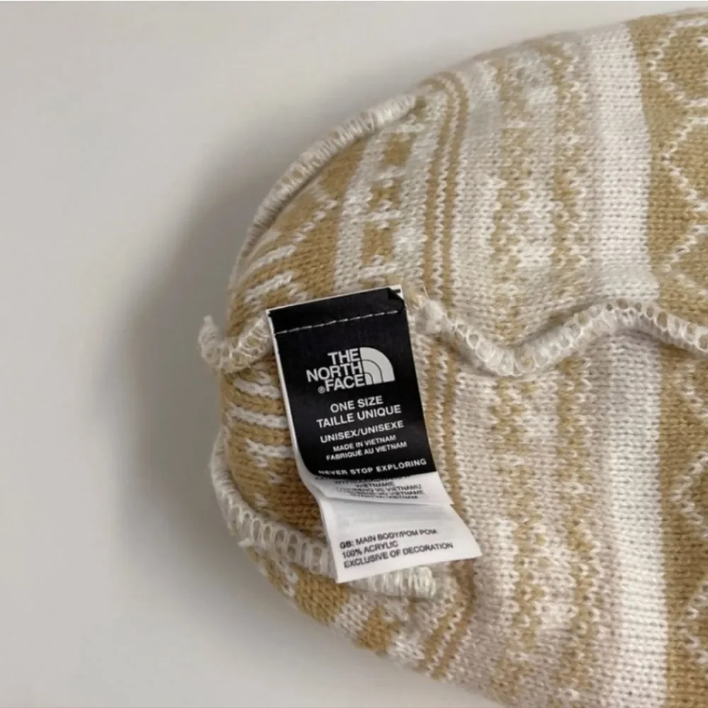 🆕️ The North Face Fair Isle pom pom unisex beanie winter hat